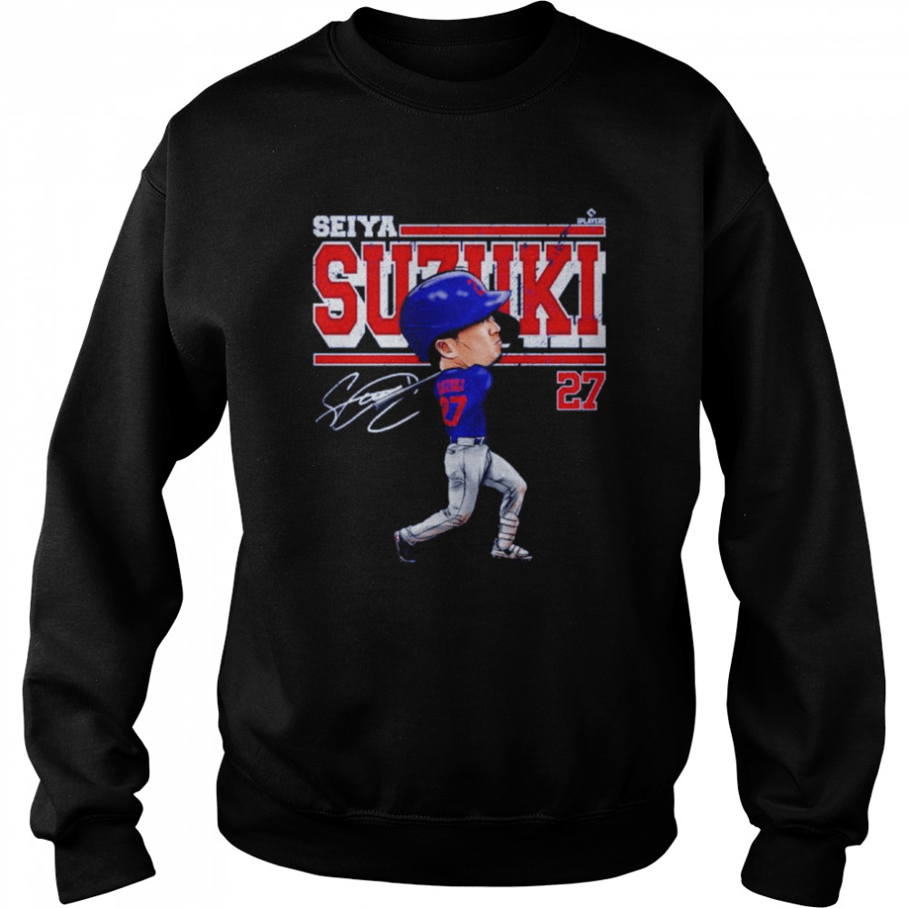 Seiya Suzuki Chicago C Cartoon Baseball Signatures Unisex Sweatshirt