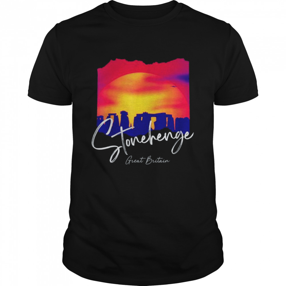 Stonehenge England stonehenge at night great Britain shirt Classic Men's T-shirt