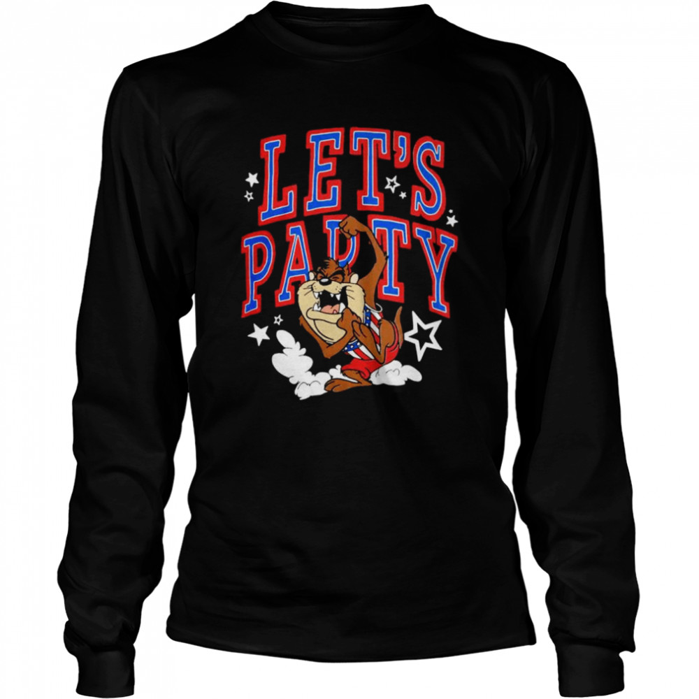 Taz Usa Let’s Party shirt Long Sleeved T-shirt