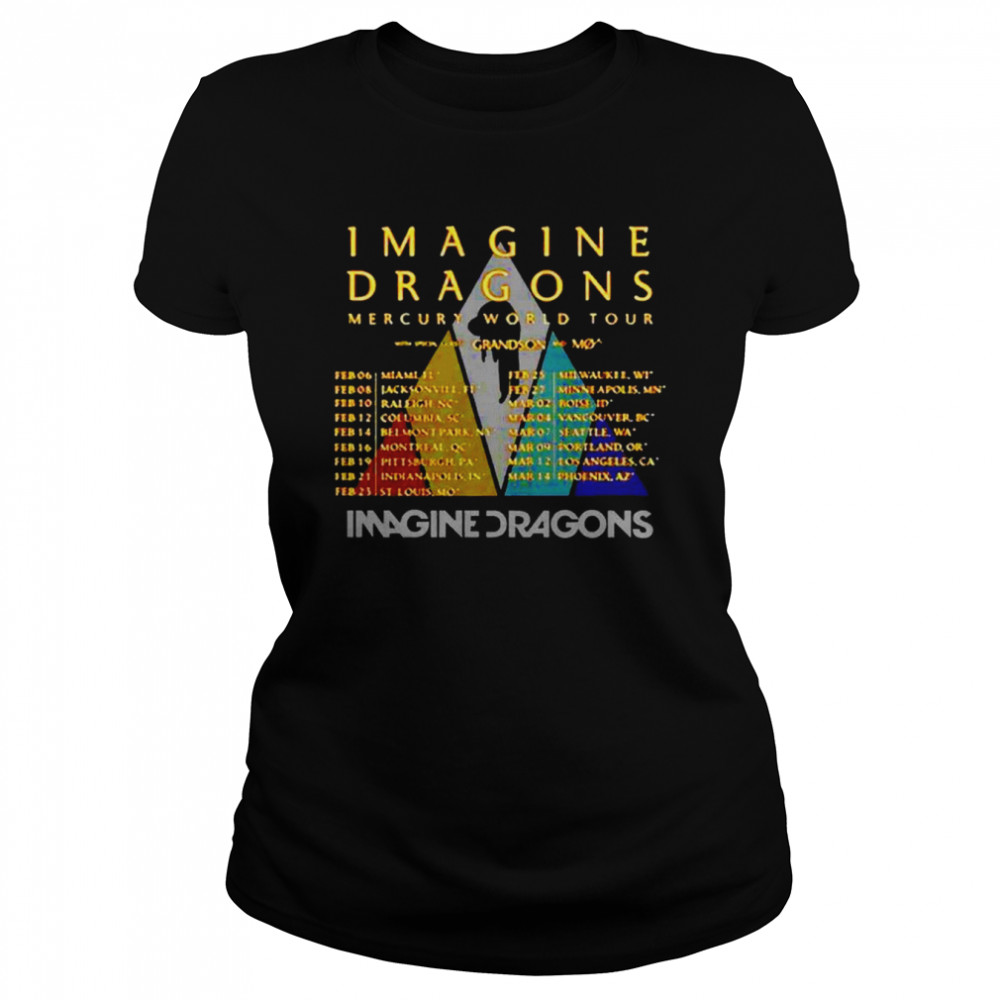 Imagine Dragons Mercury World Tour 2022 Back Shirt T Shirt Classic