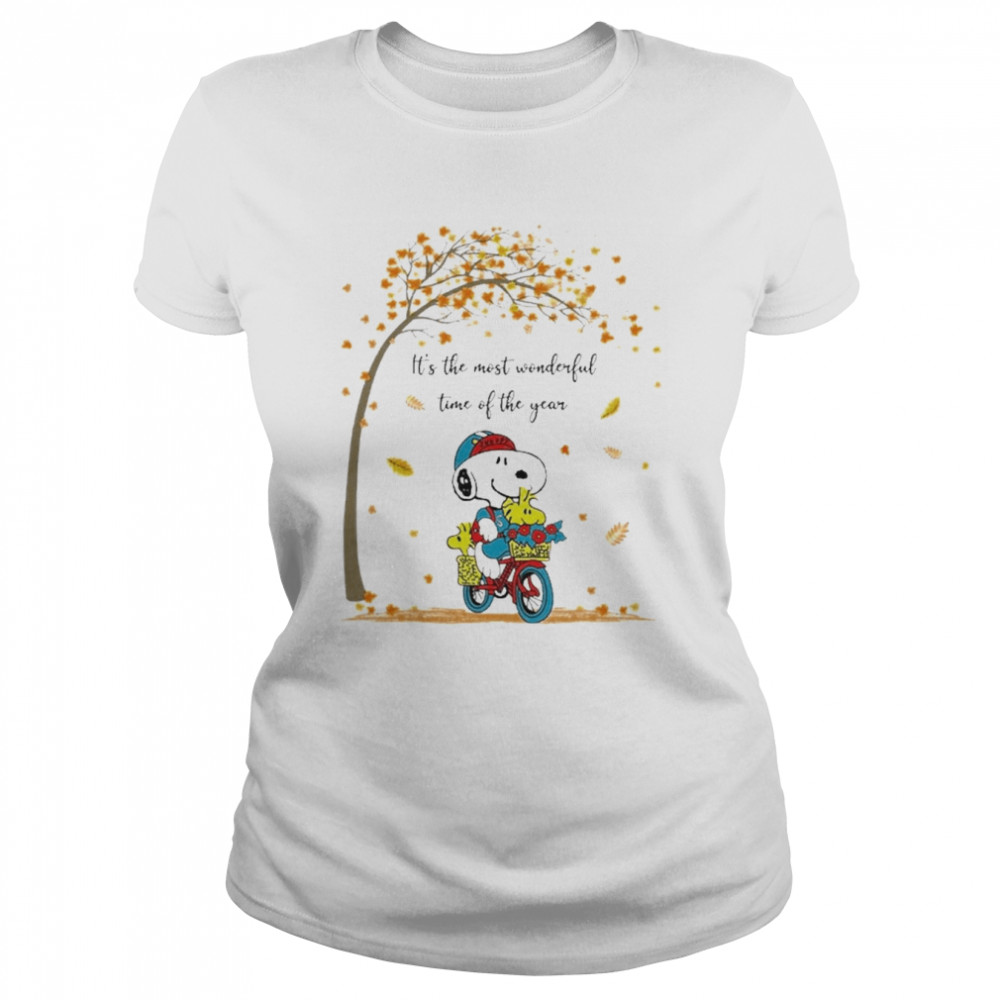 Snoopy and Woodstock It’s the most wonderful time of the year 2022 shirt Classic Women's T-shirt