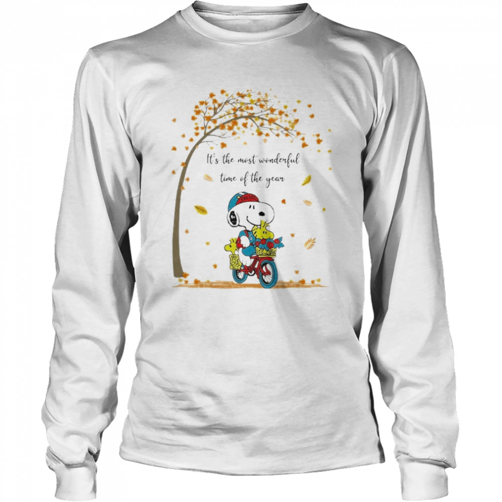 Snoopy and Woodstock It’s the most wonderful time of the year 2022 shirt Long Sleeved T-shirt