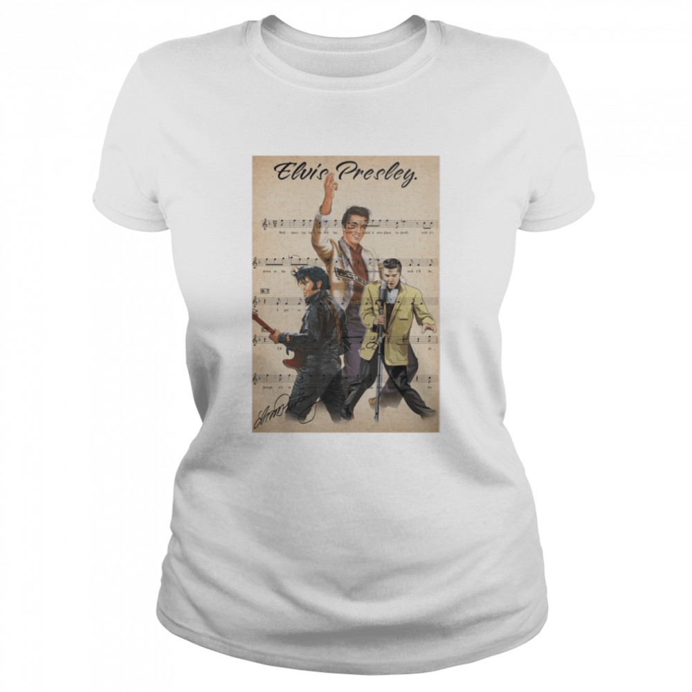 Elvis Presley Heartbreak Hotel Song Lyrics Classic Women's T-shirt