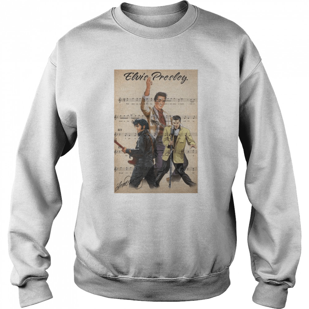 Elvis Presley Heartbreak Hotel Song Lyrics Unisex Sweatshirt