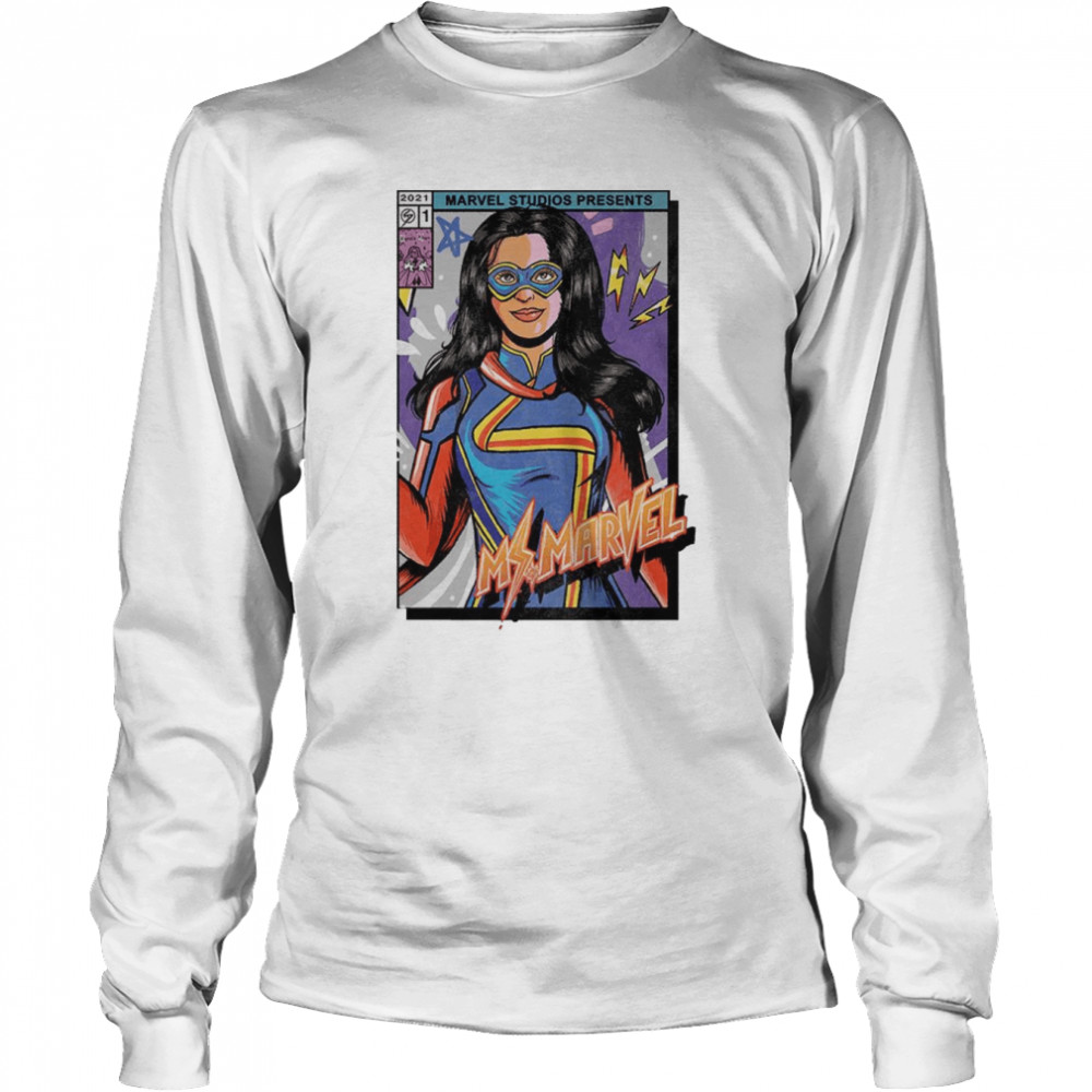 Marvel Ms. Marvel Comic Cover Kamala shirt Long Sleeved T-shirt