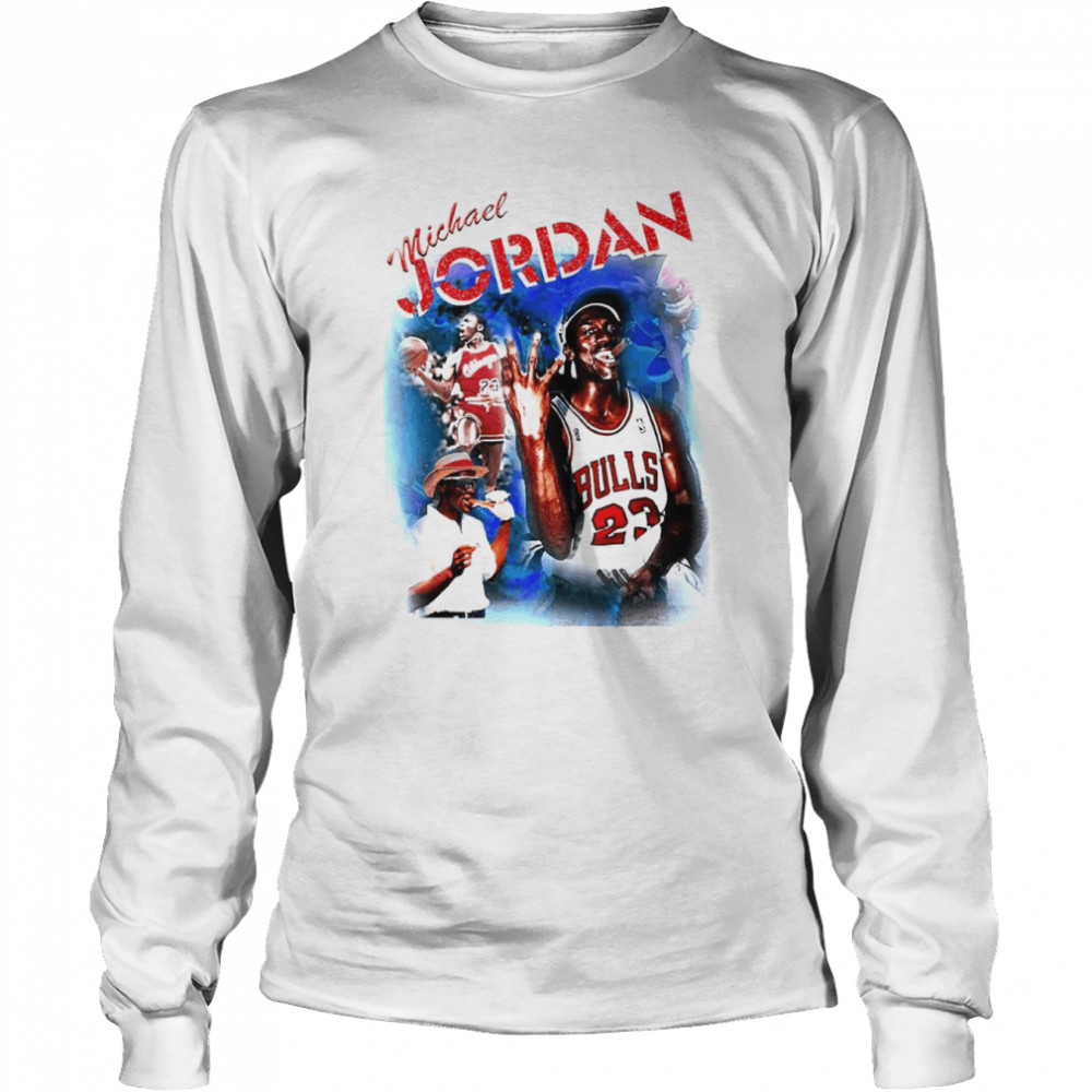 Michael Jordan vintage style bootleg rap shirt Long Sleeved T-shirt