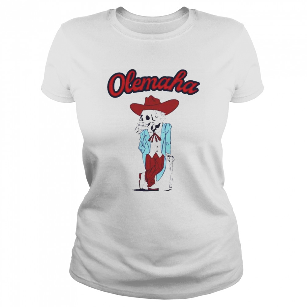 Skeleton Ole Miss Rebels Olemaha Classic Women's T-shirt