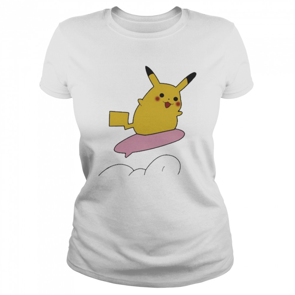 Surfing Pikachu T- Classic Women's T-shirt