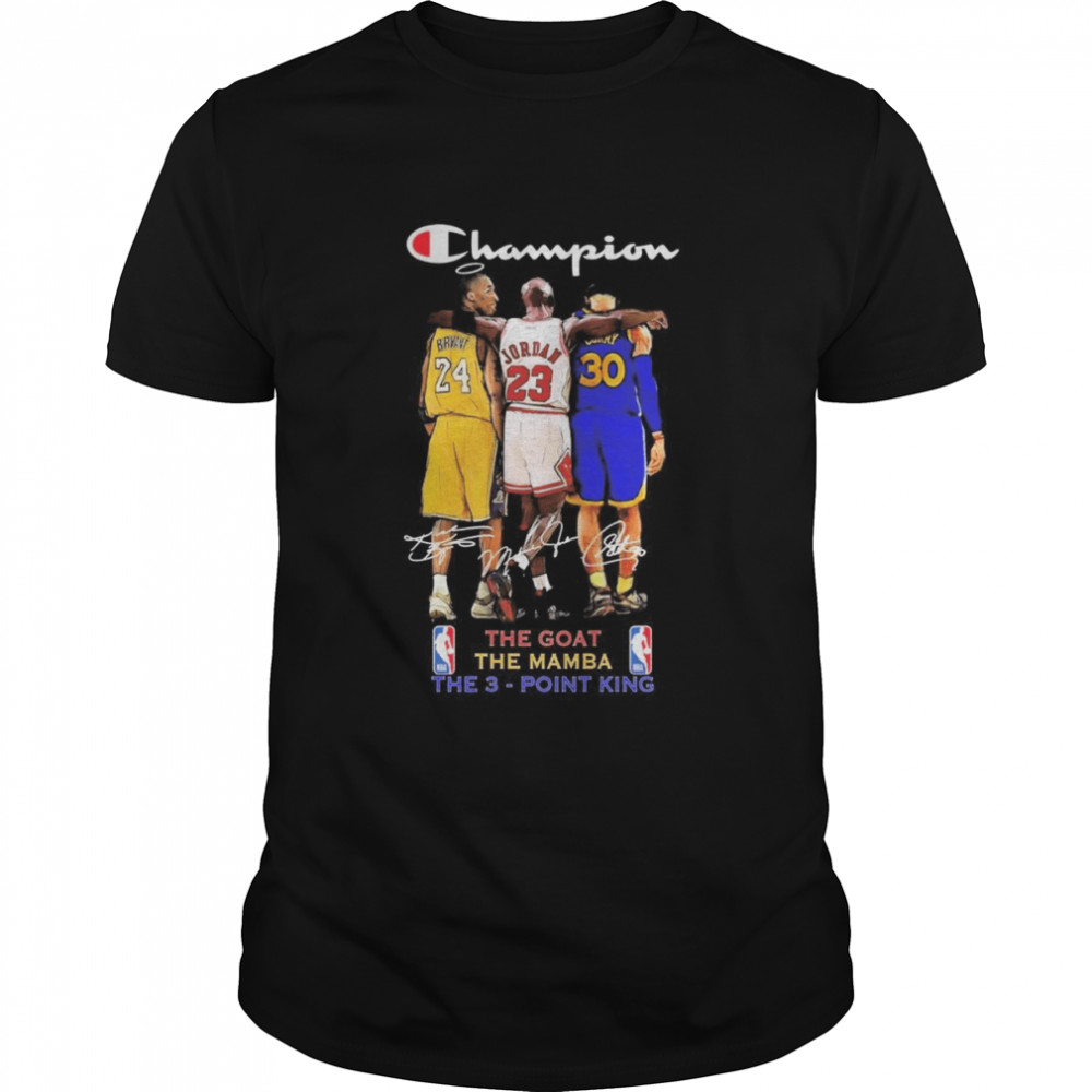 The Champion NBA Legend Players The Goat The Mamba And The 3-Point King Signatures Classic Men's T-shirt