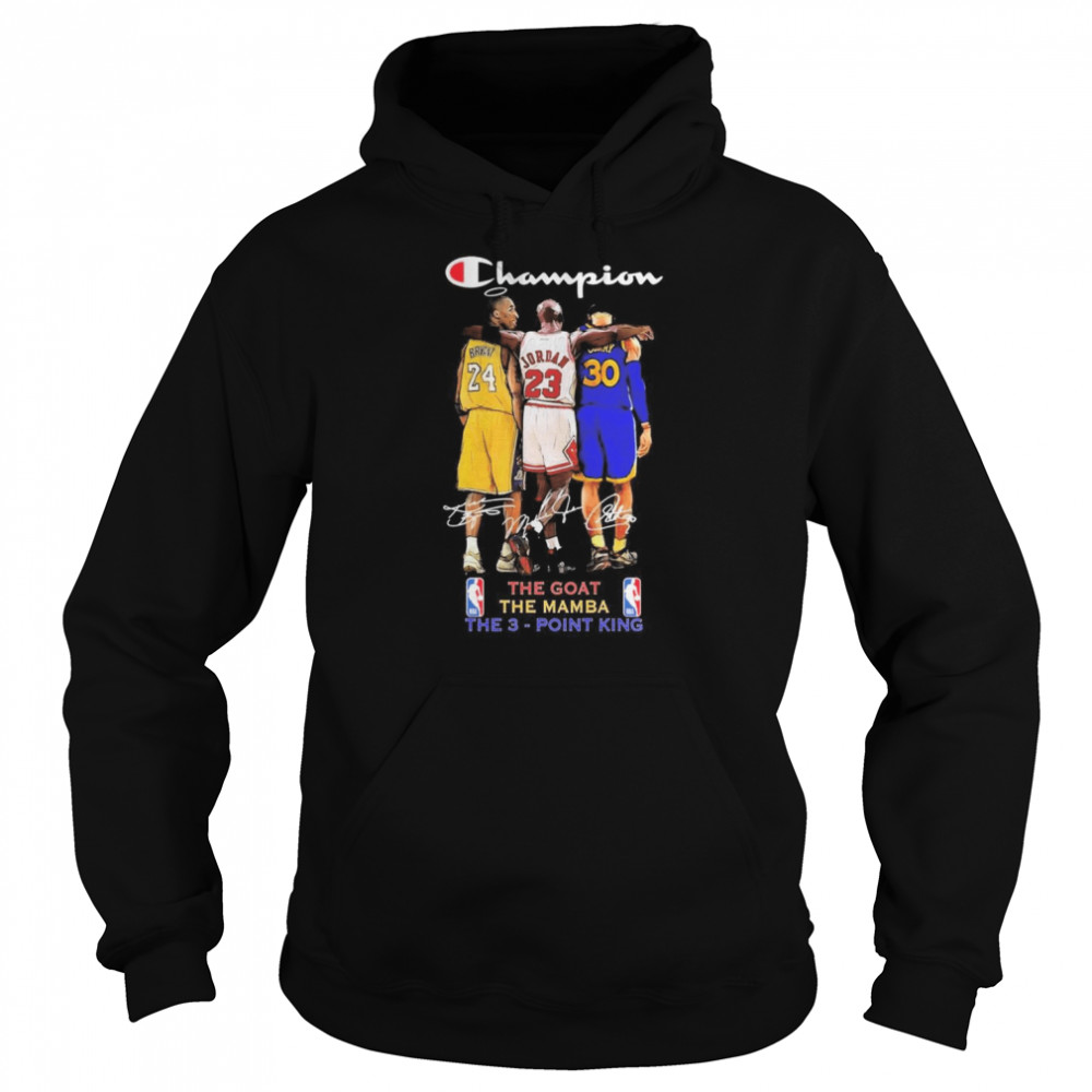 The Champion NBA Legend Players The Goat The Mamba And The 3-Point King Signatures Unisex Hoodie