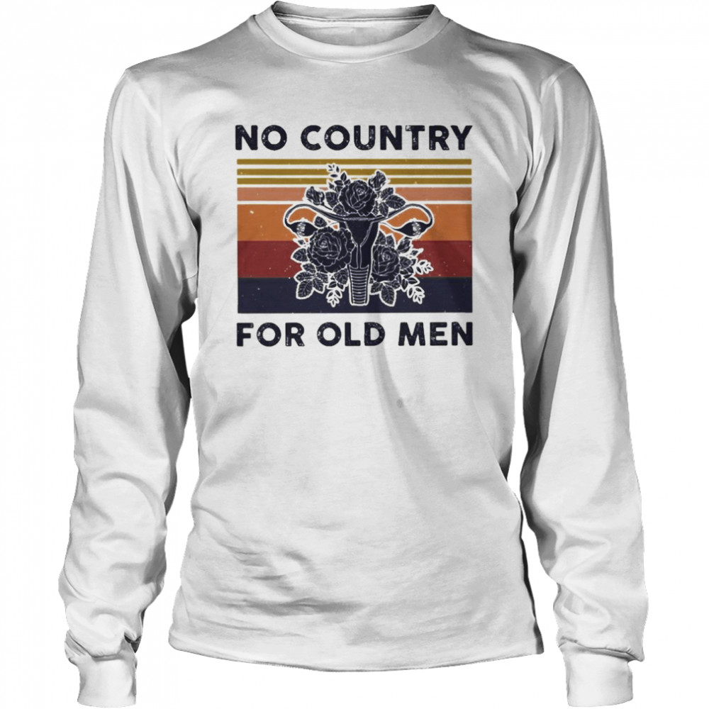 Uterus no country for old men retro vintage shirt Long Sleeved T-shirt