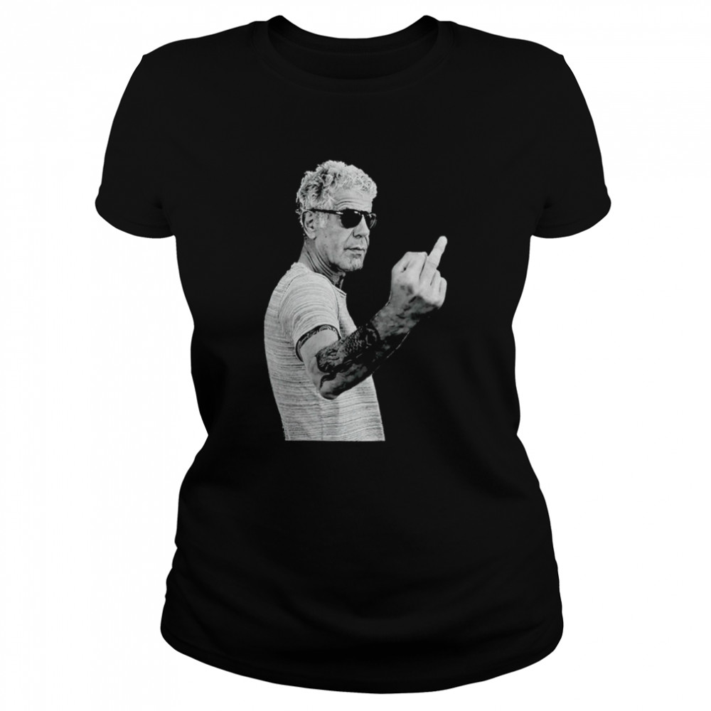 Anthony Bourdain middle finger shirt Classic Women's T-shirt