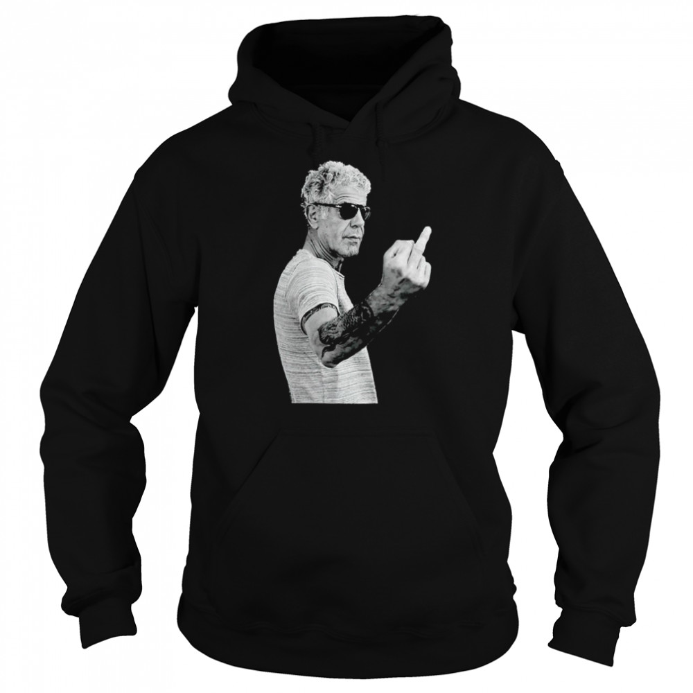 Anthony Bourdain middle finger shirt Unisex Hoodie