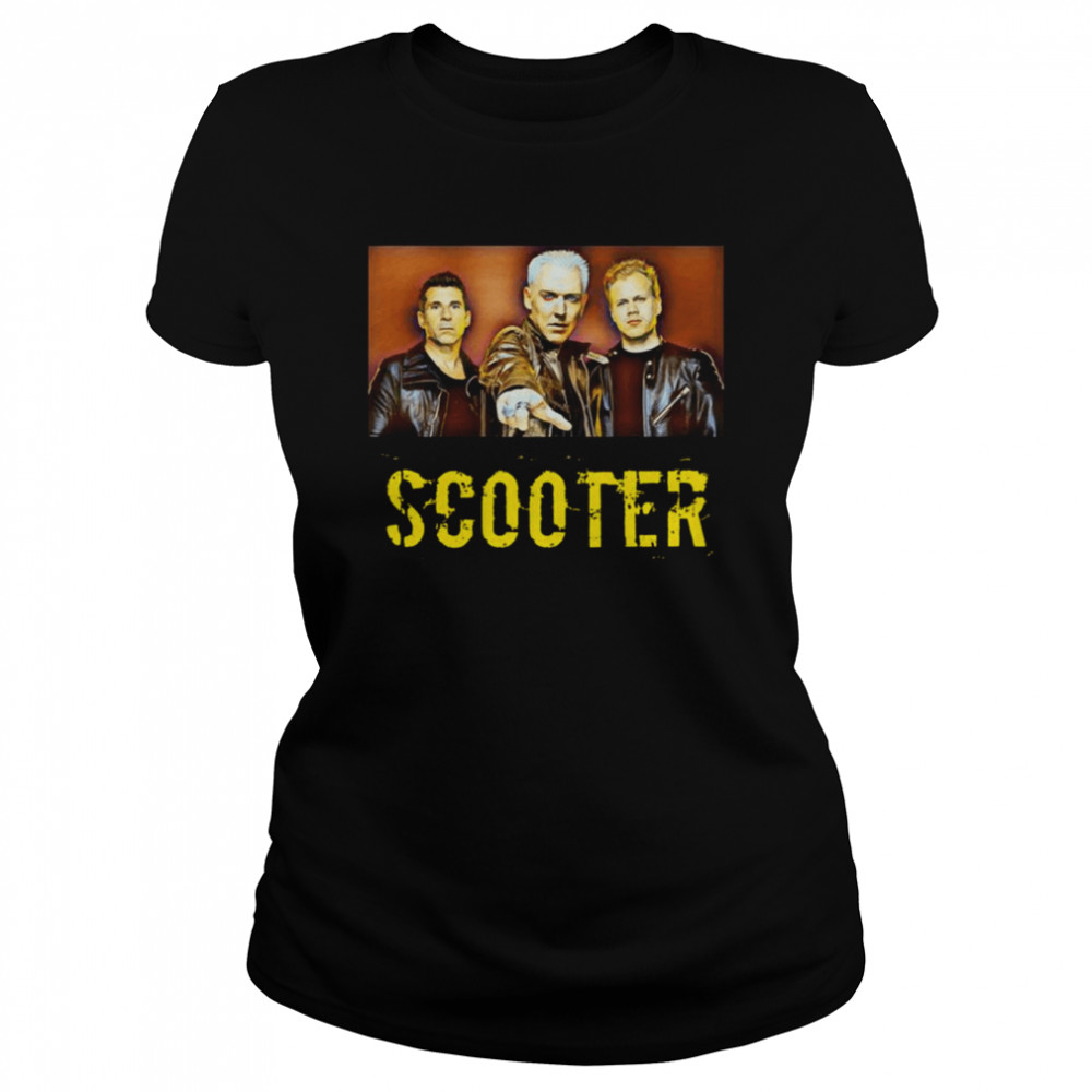 Åh gud malt Fighter Band Scooter Group Scooter Techno shirt - T Shirt Classic