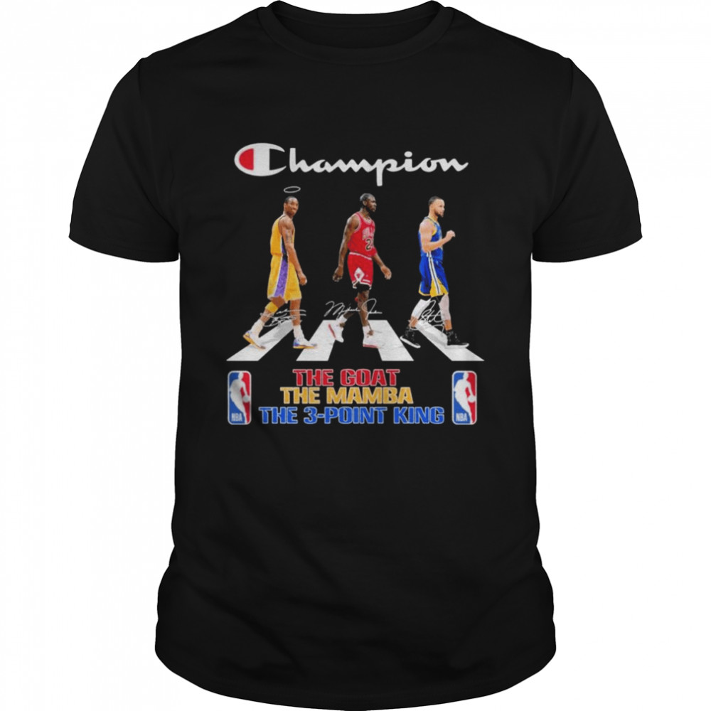 Champion Abbey Road Bryant The Mamba Jordan The Goat And Curry The 3-point King Signatures Classic Men's T-shirt