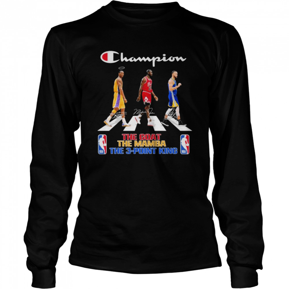 Champion Abbey Road Bryant The Mamba Jordan The Goat And Curry The 3-point King Signatures Long Sleeved T-shirt