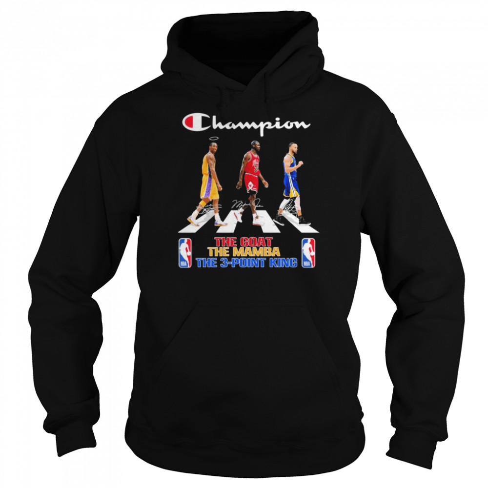 Champion Abbey Road Bryant The Mamba Jordan The Goat And Curry The 3-point King Signatures Unisex Hoodie