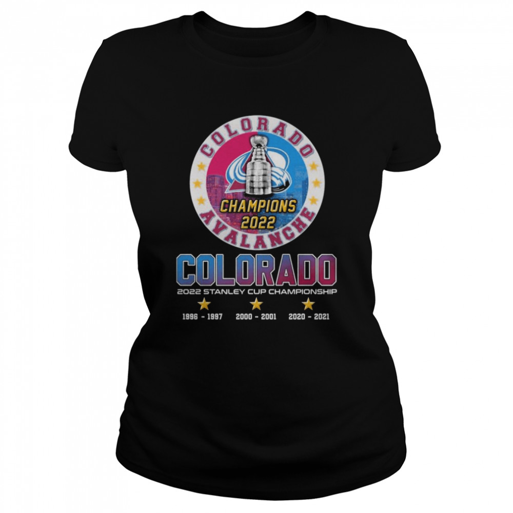 Colorado Avalanche Champions 2022 Colorado 2022 Stanley Cup Championship Classic Women's T-shirt