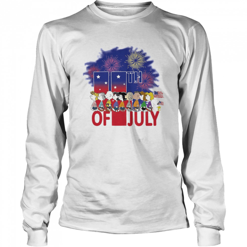 Snoopy And Charlie Brown Peanuts 4th Of July Long Sleeved T-shirt