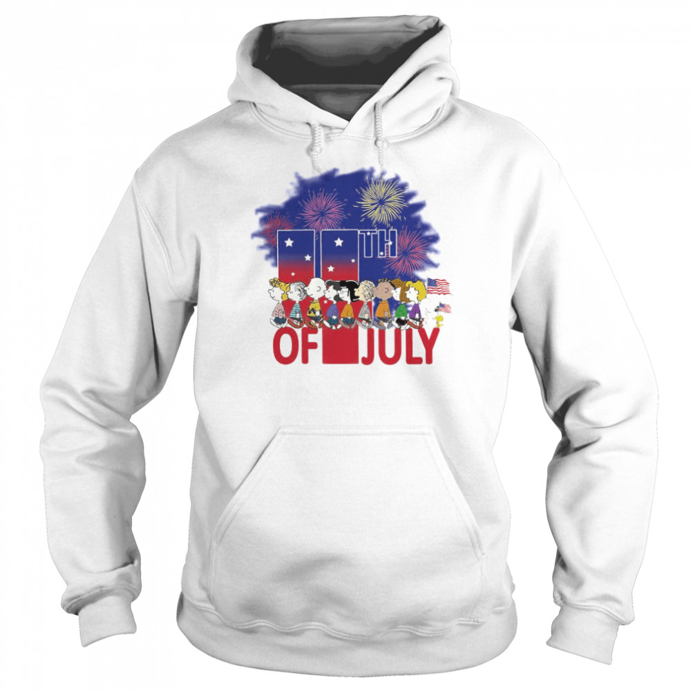 Snoopy And Charlie Brown Peanuts 4th Of July Unisex Hoodie