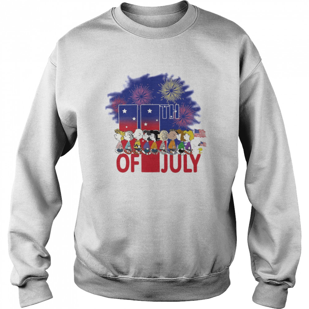 Snoopy And Charlie Brown Peanuts 4th Of July Unisex Sweatshirt