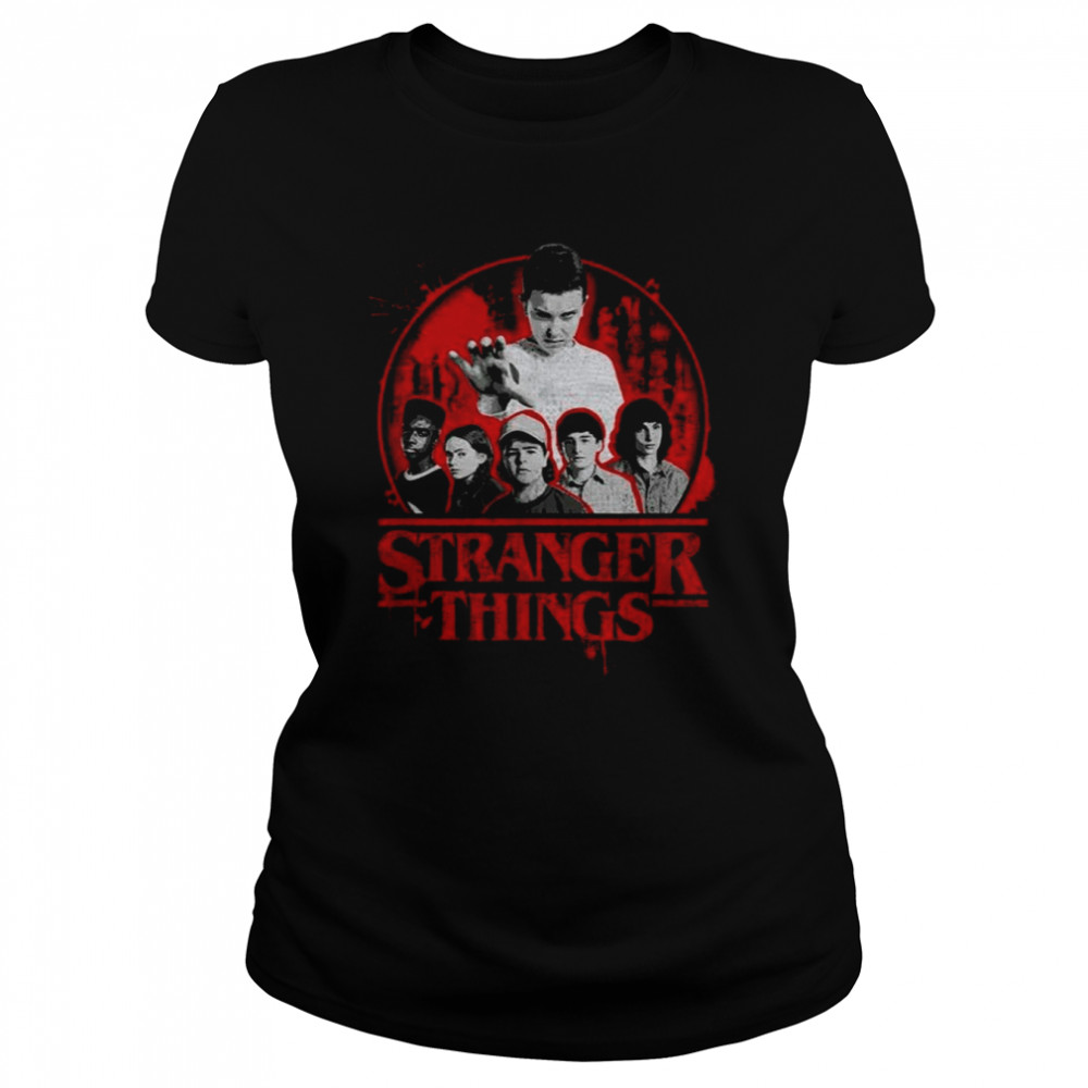 Stranger Things 4 Group Shot Growing Up Shirts - T Shirt Classic