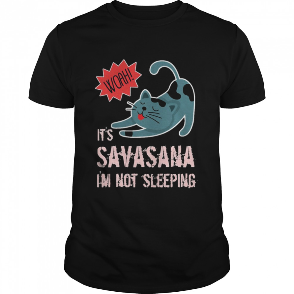 Cat Funny Savasana Yoga shirt Classic Men's T-shirt