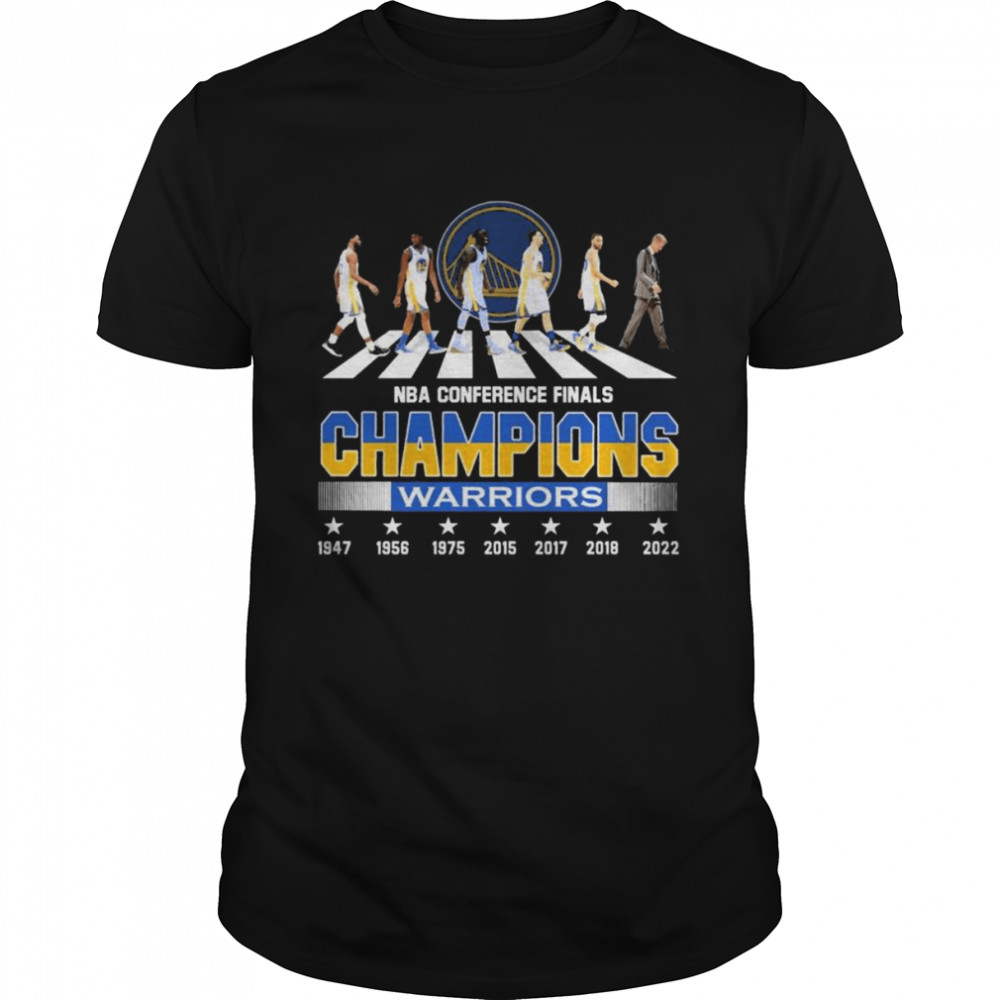 NBA Conference Finals Champions Golden State Warriors Abbey Road 1947-2022 Shirt