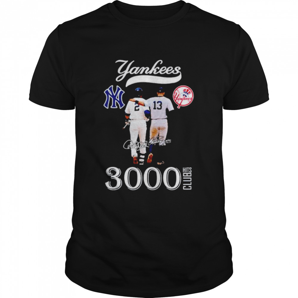 New York Yankees 3000 Club Hits signatures shirt