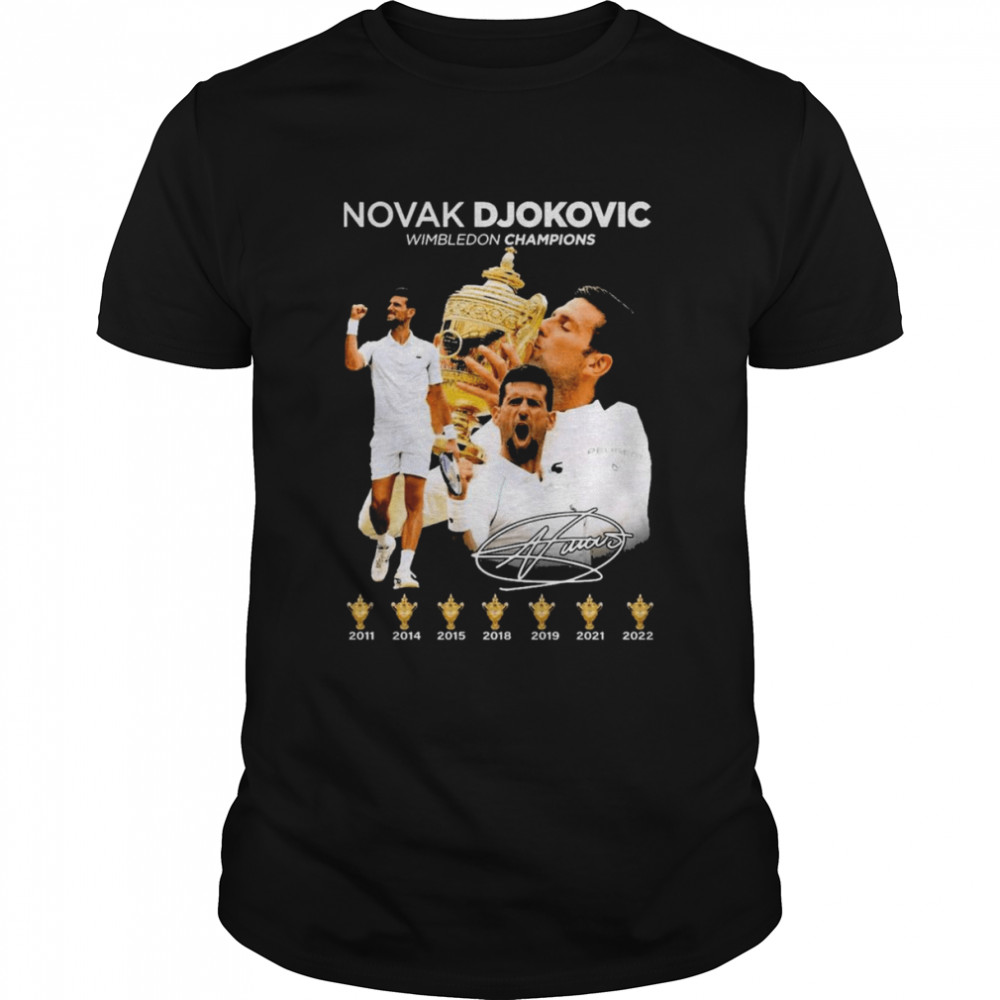 Novak Djokovic 7X Wimbledon Champions Shirt