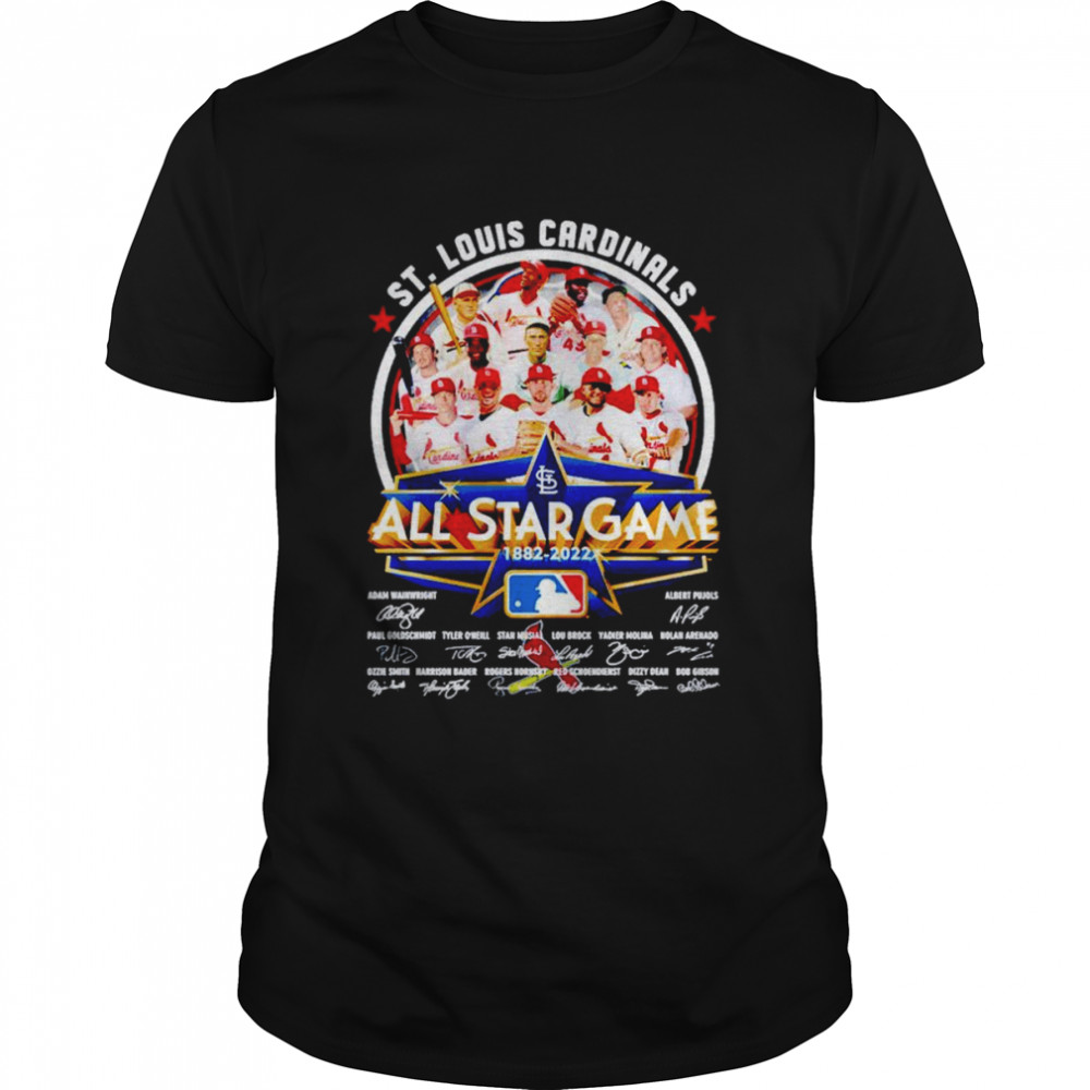 St Louis Cardinals all star game 1882-2022 signatures shirt
