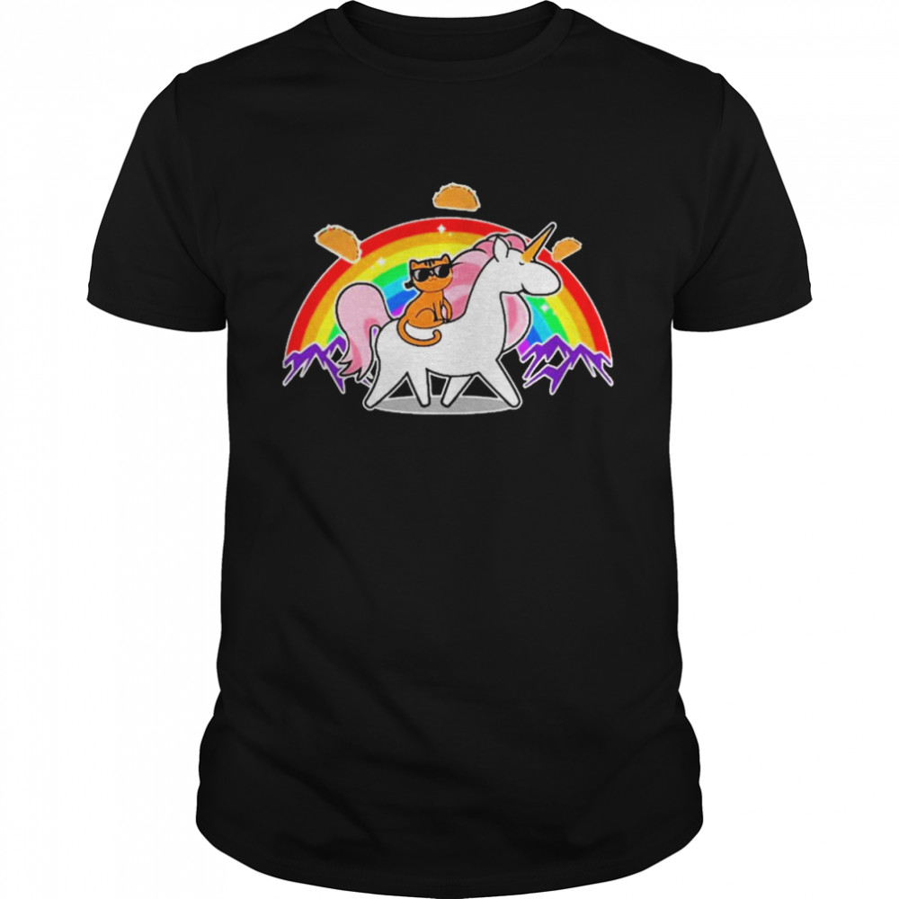 Magical Adventure Tacos Cat Unicorn Rainbow Shirt
