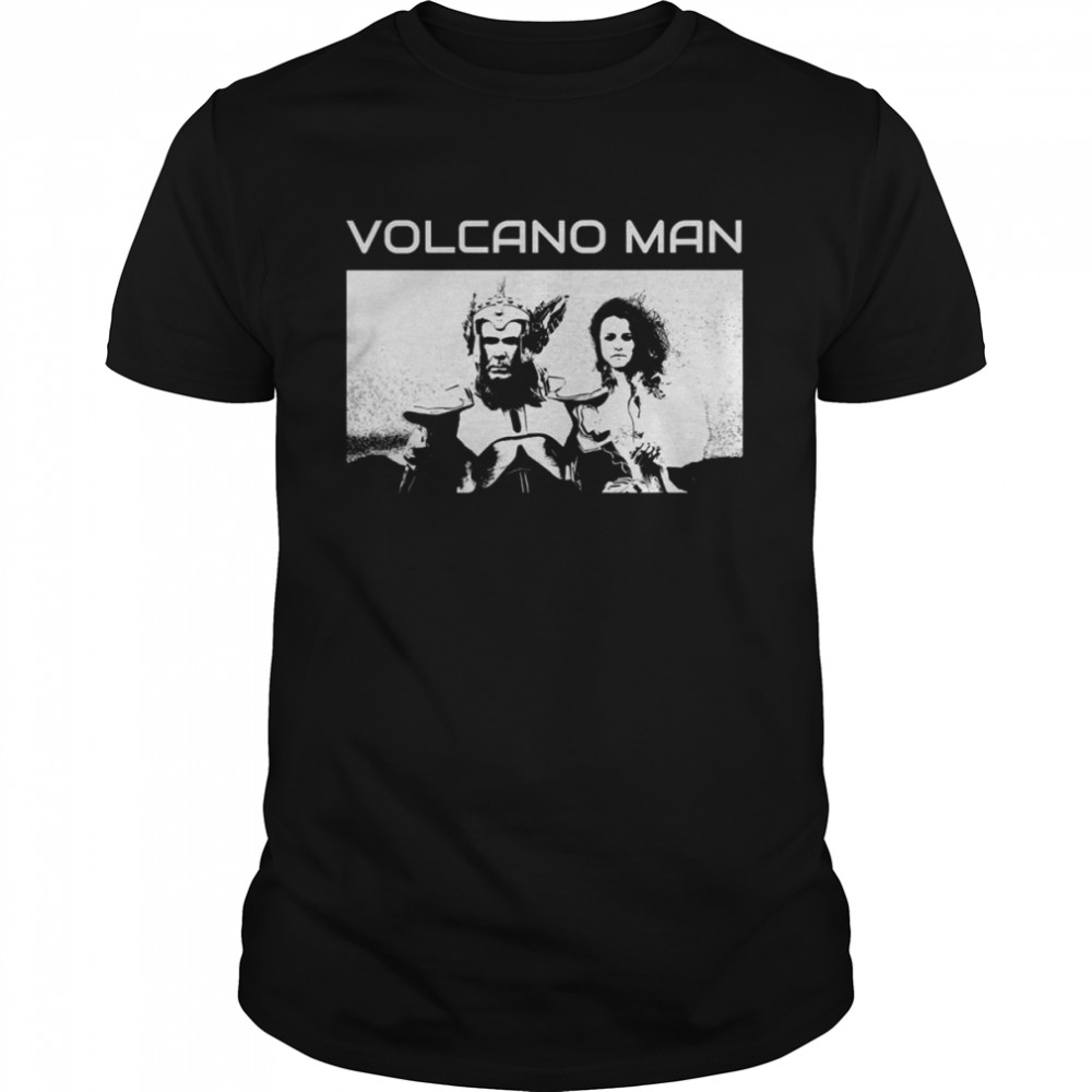Black And White Art Volcano Man Fire Saga Eurovision shirt