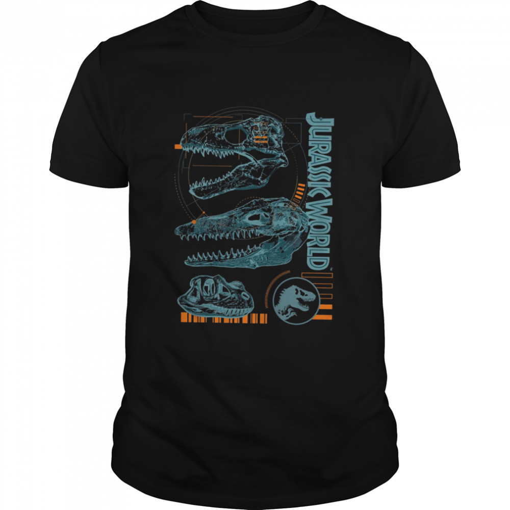 Jurassic World 2 Dinosaur Fossil Schematics shirt