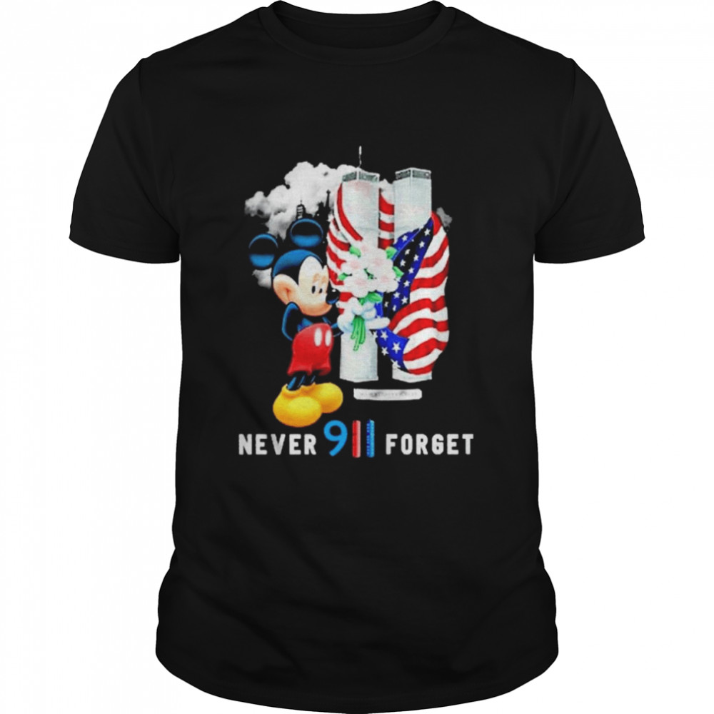 Mickey Mouse US Flag Never Forget 911 Shirt