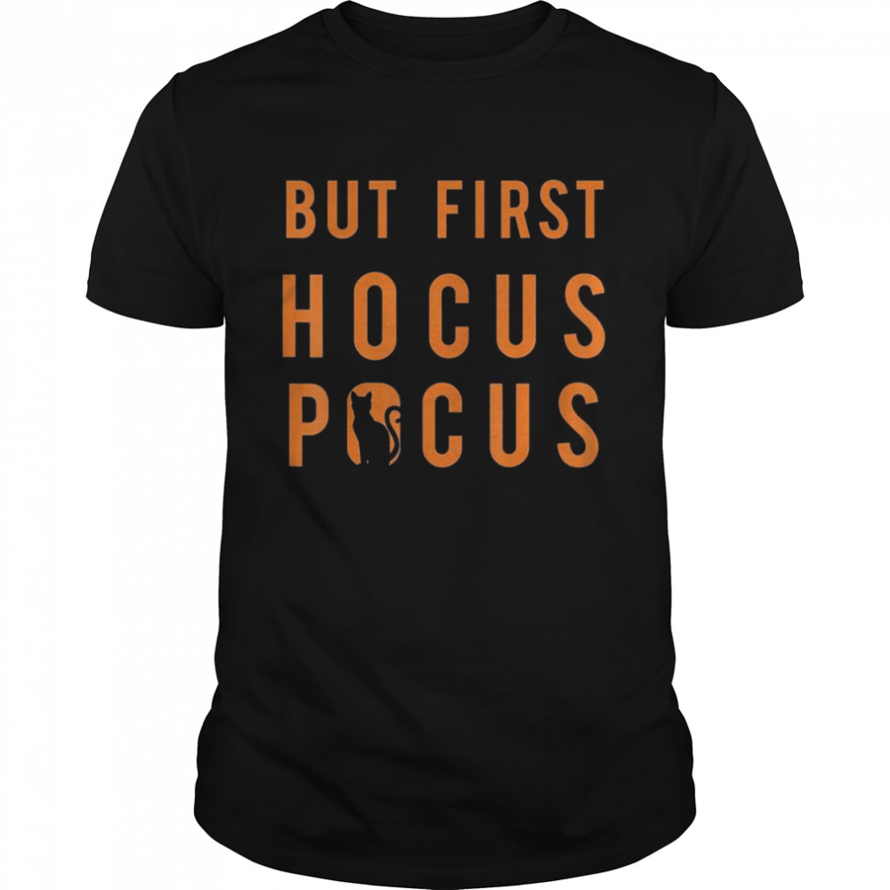 Halloween But First Hocus Pocus Cat Silhouette 2022 T-Shirt