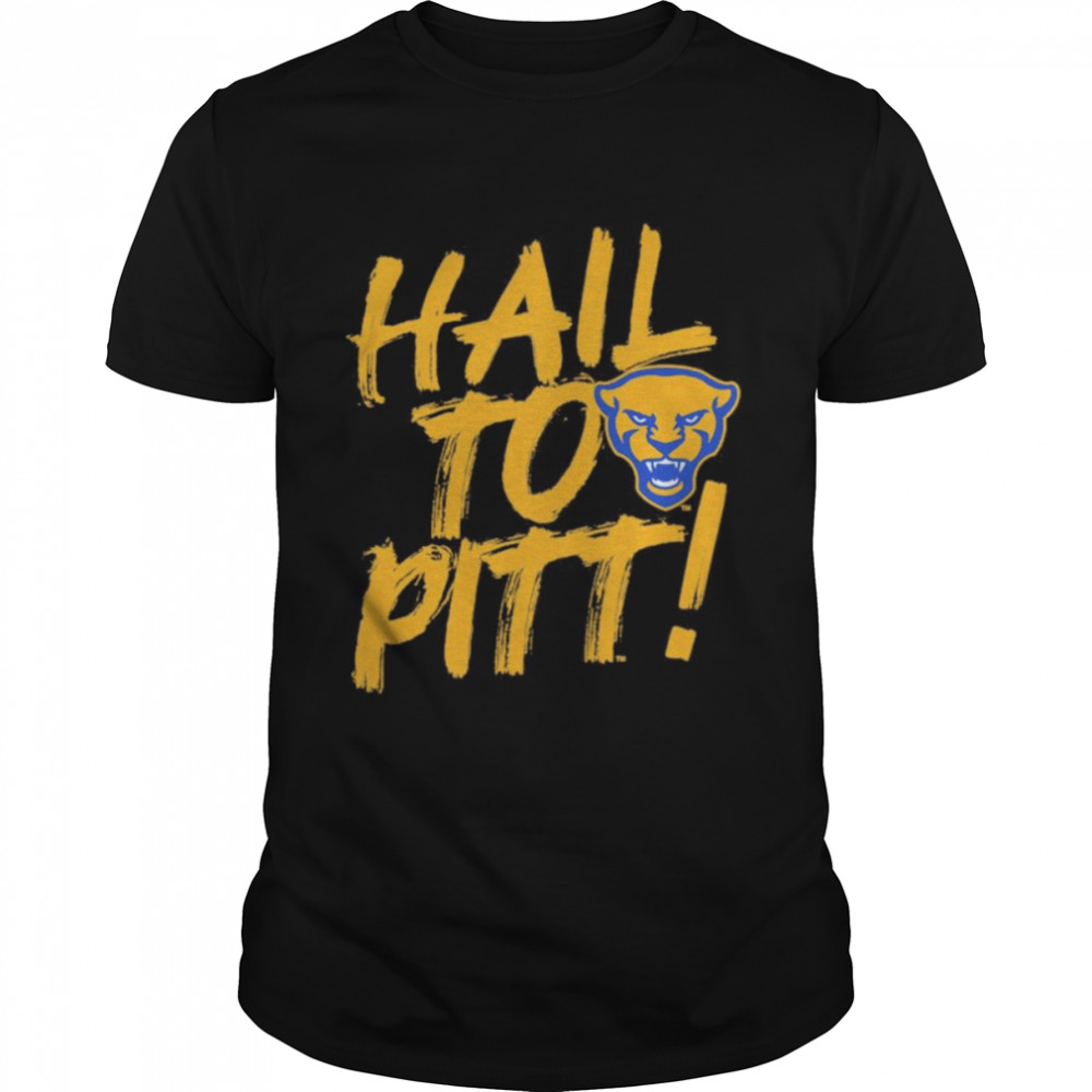 Pitt Panthers Painted Slogan Hall To Pitt  Classic Men's T-shirt