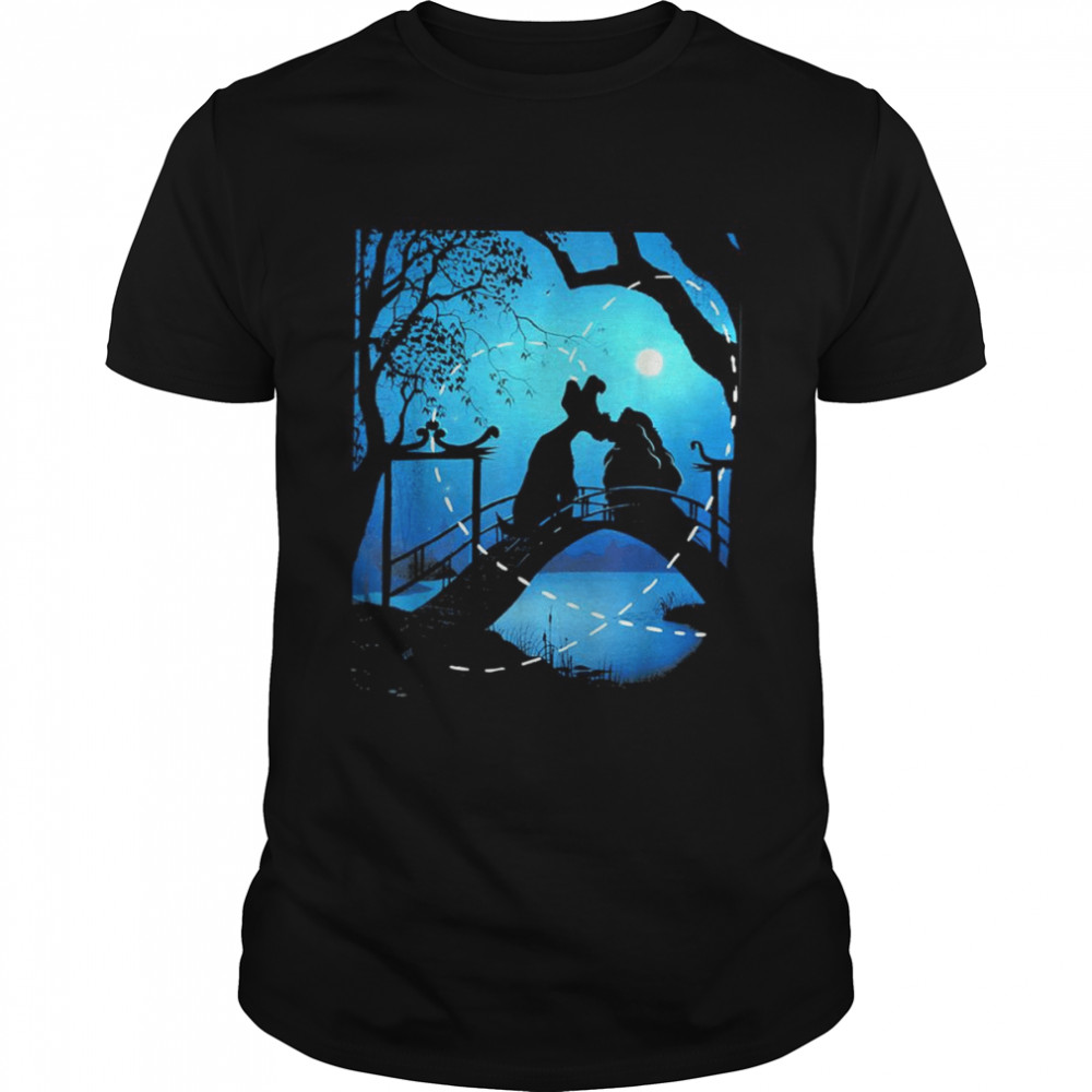 The Night Time Silhouette Lady And The Tramp shirt