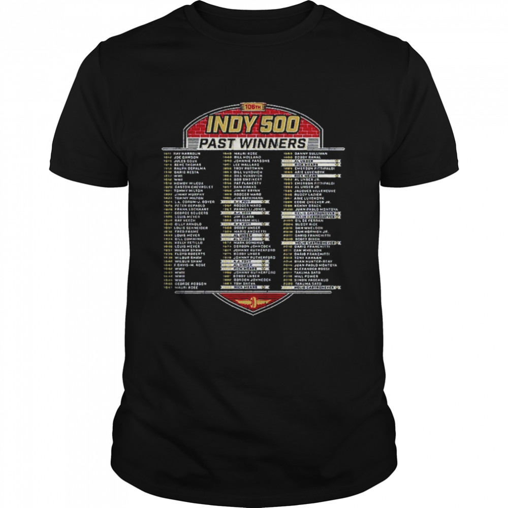 2022 Indy 500 Past Winners shirt