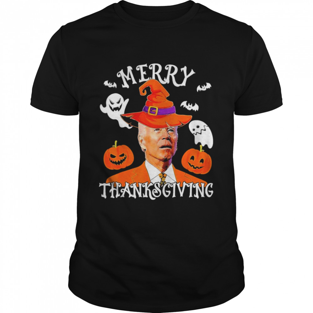 Joe Biden Confused Merry Thanksgiving For Halloween 2022 Shirt