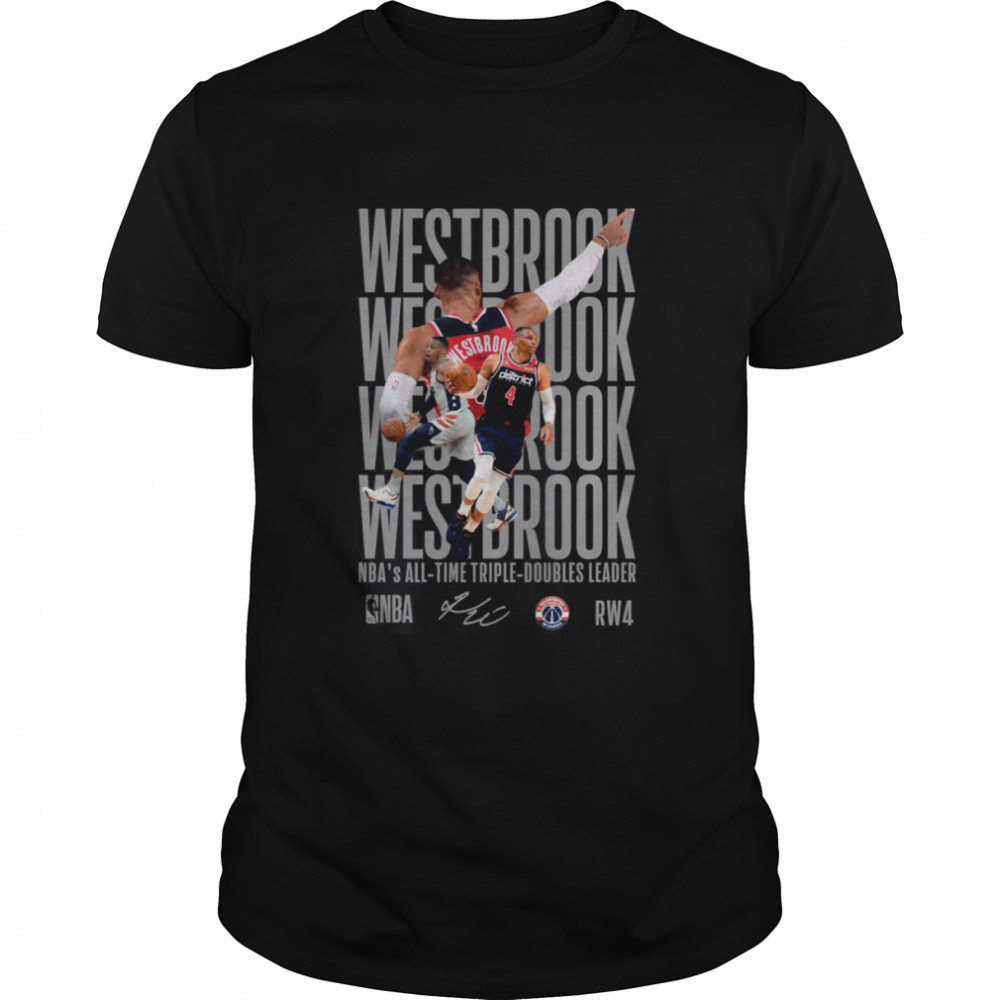 Typography Russell Westbrook NBA Basketball shirt