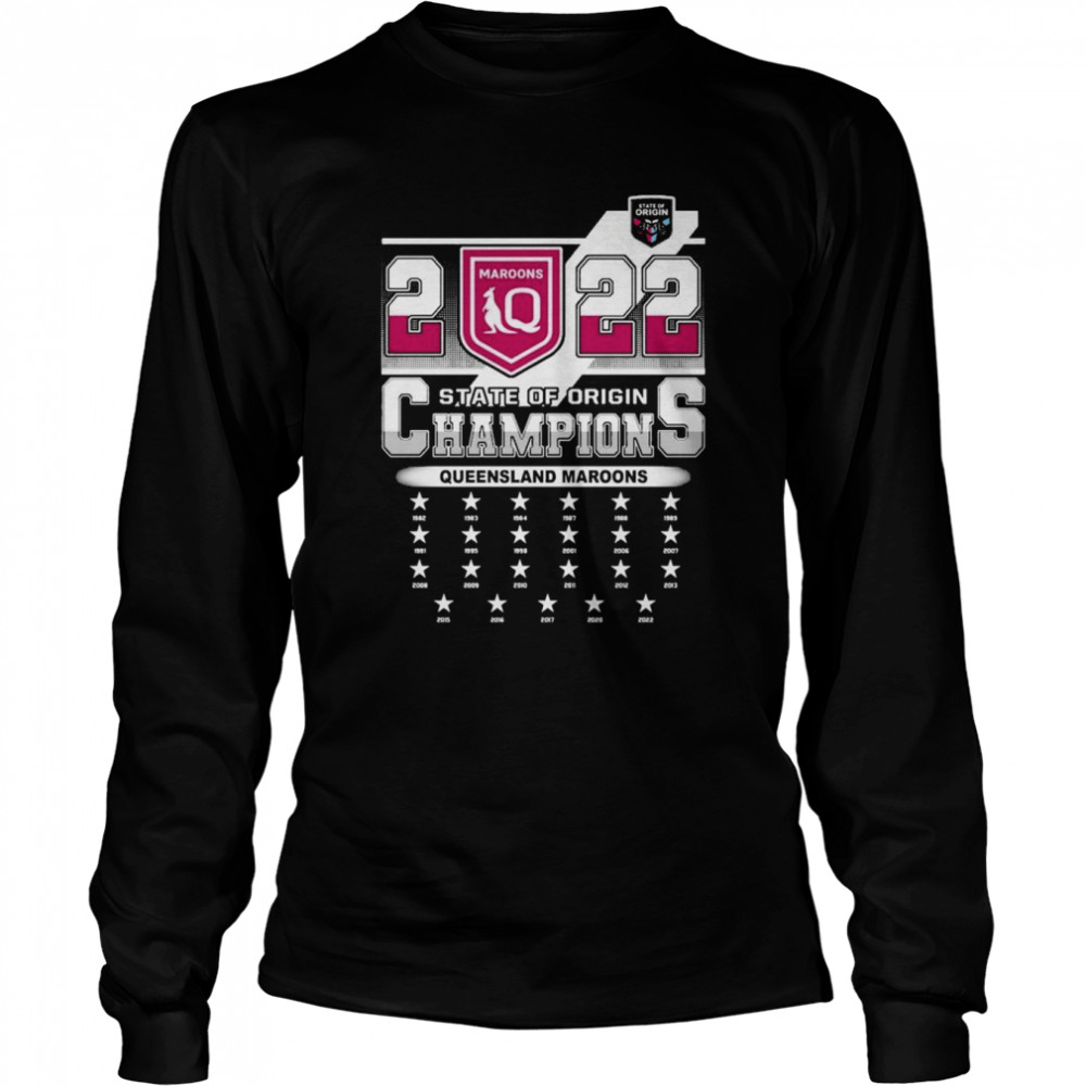 2022 State Of Origin champions Queensland Maroons  Long Sleeved T-shirt
