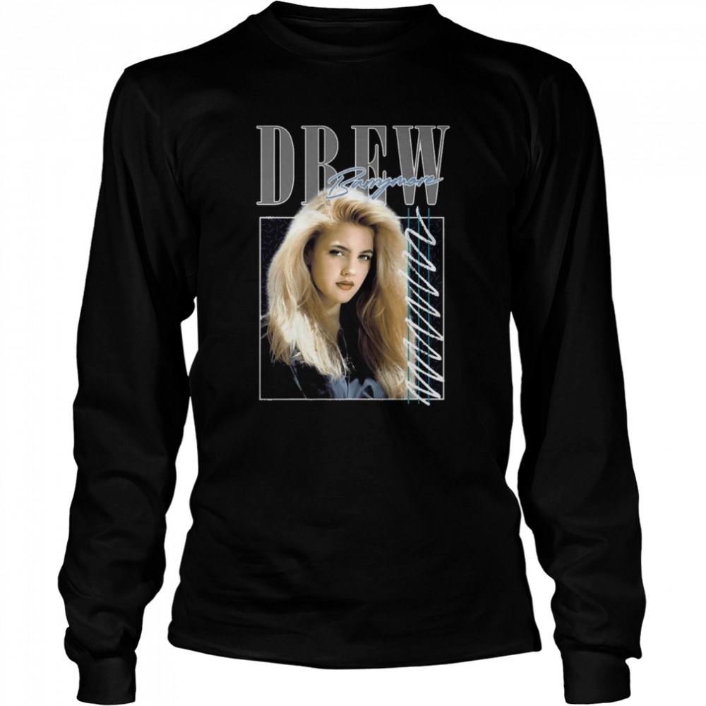 Actress Drew Barrymore Vintage shirt Long Sleeved T-shirt