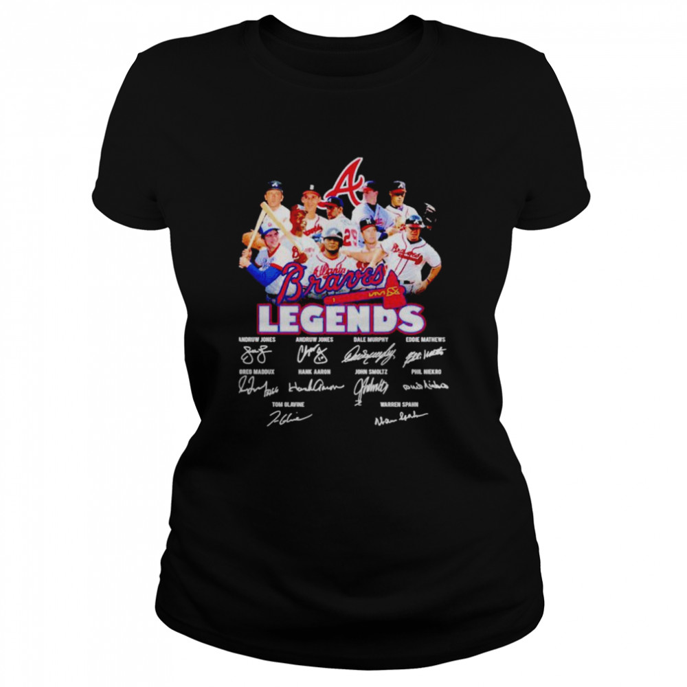 Atlanta Braves players legends signatures shirt Classic Women's T-shirt