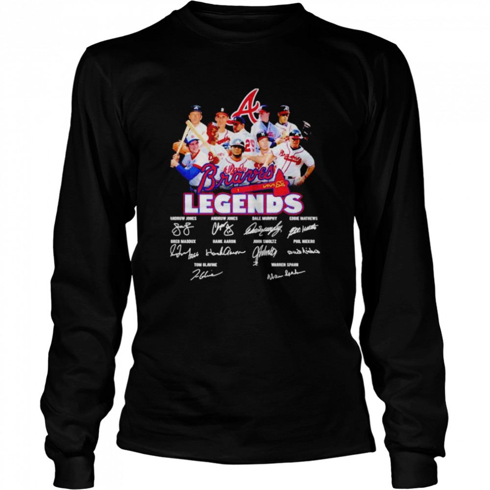 Atlanta Braves players legends signatures shirt Long Sleeved T-shirt