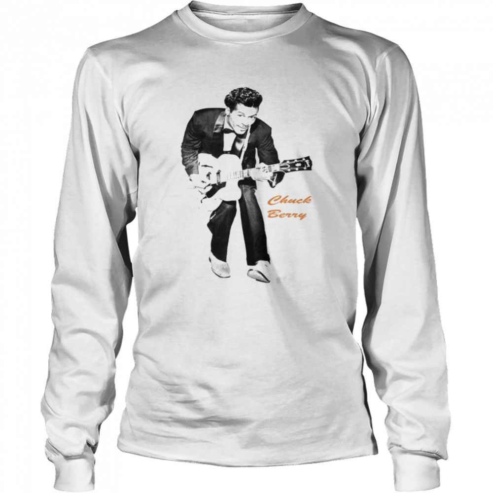 Chuck Berry Guitar Rock Cool Tv shirt Long Sleeved T-shirt