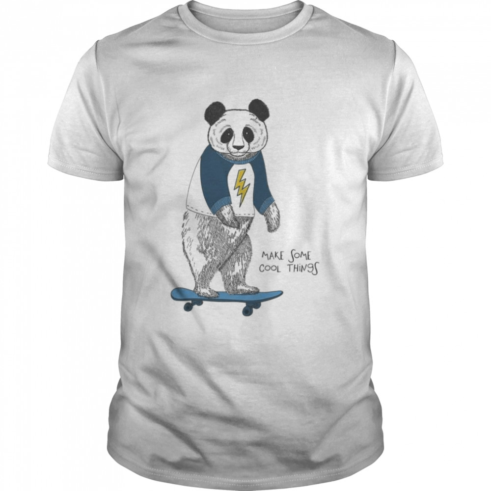 Cool Panda Skateboarding Flash Storm Skate Board Make Some Things shirt