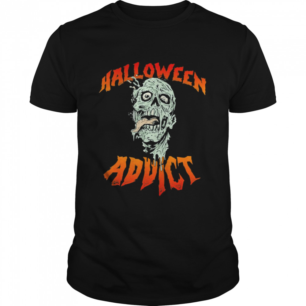 halloween Horror Stories Scary Movies Addict Zombie T-Shirt