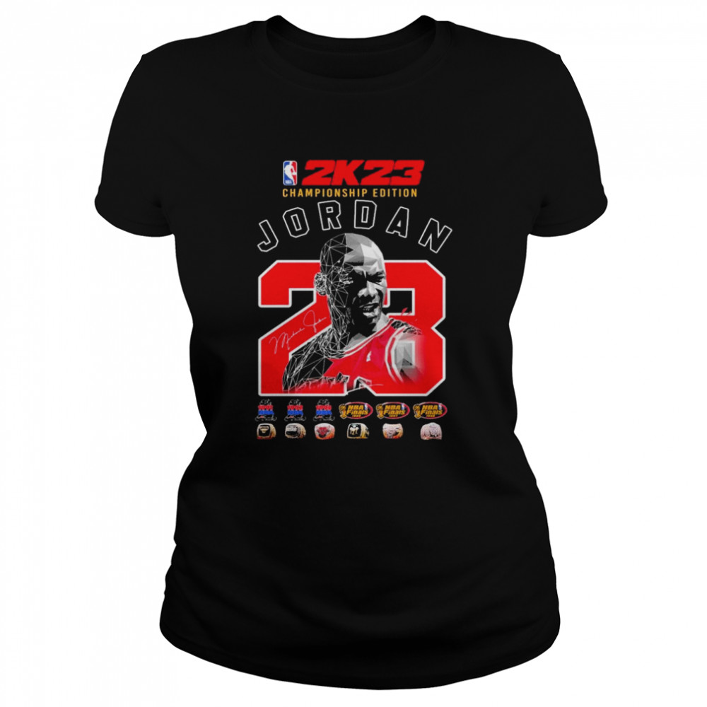Legend Michael Jordan NBA 2K23 Championship Edition Signature  Classic Women's T-shirt