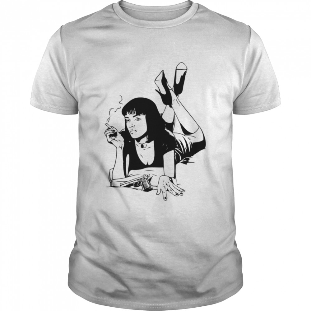 Mia Wallace Pulp Fiction Cult Movie Fashion Style Art Tarantino shirt